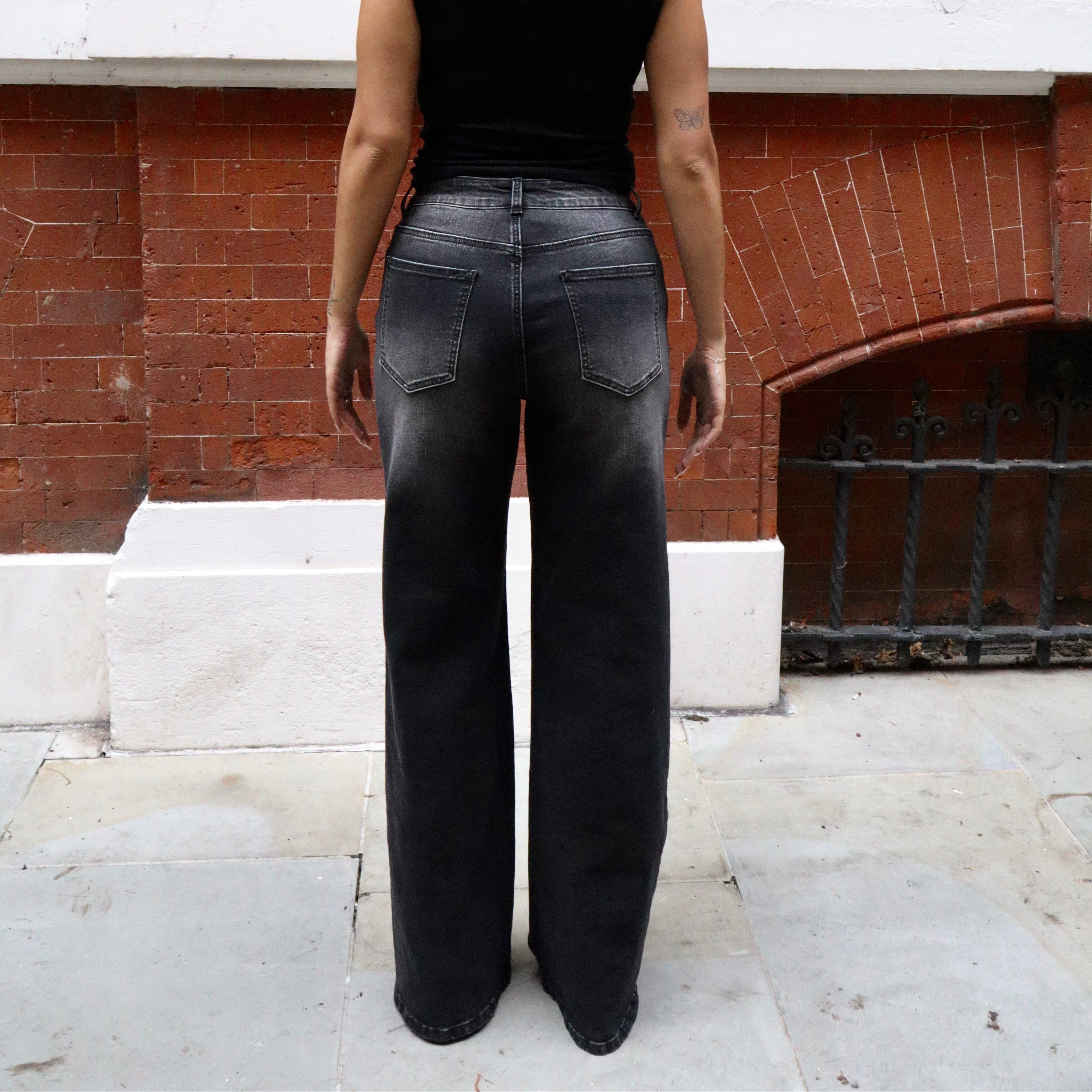 Straight Leg - Black and Grey Wash