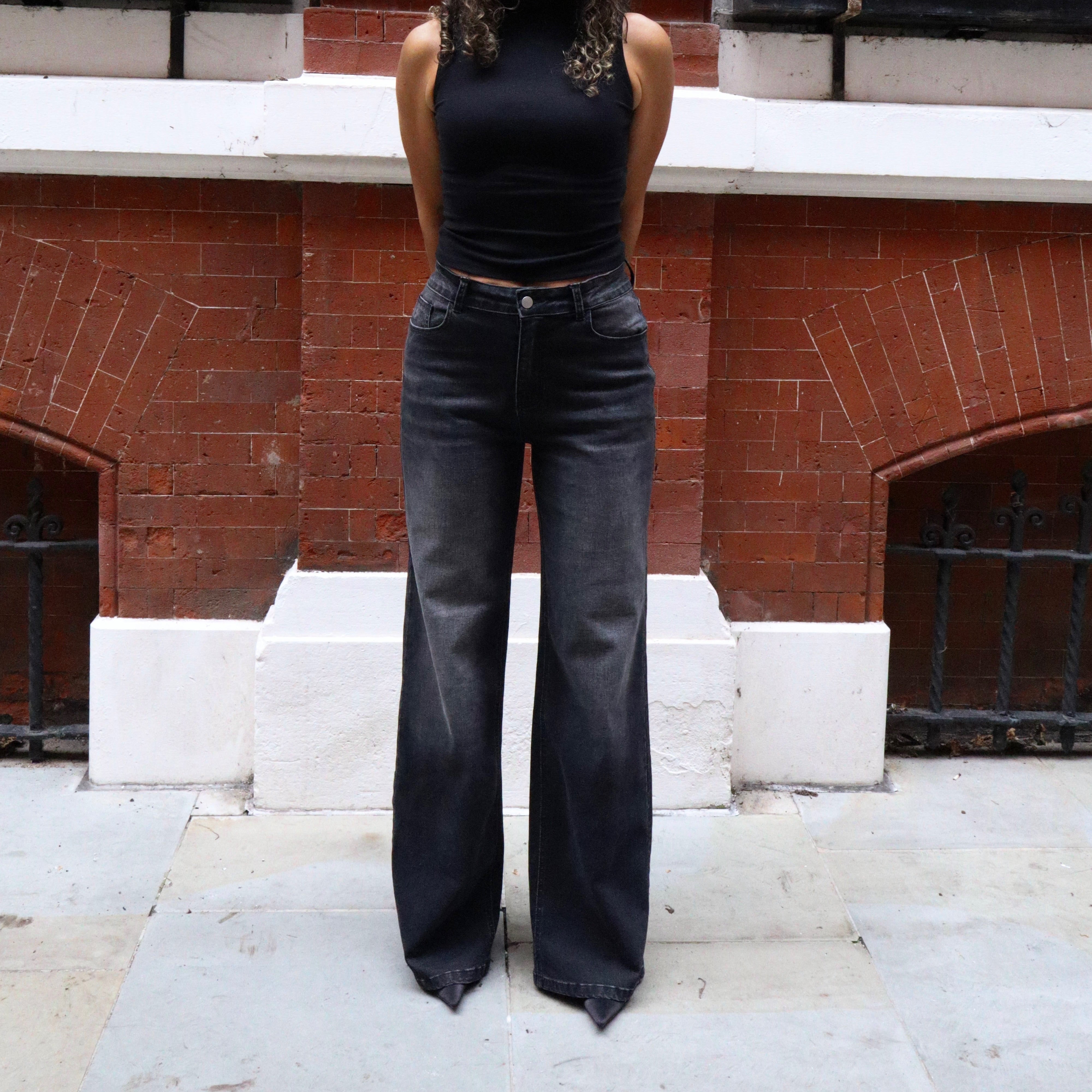 Straight Leg - Black and Grey Wash